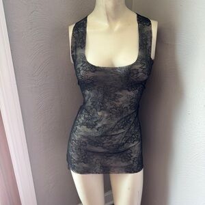Commando black lace Racerback coverup/cami size med/large